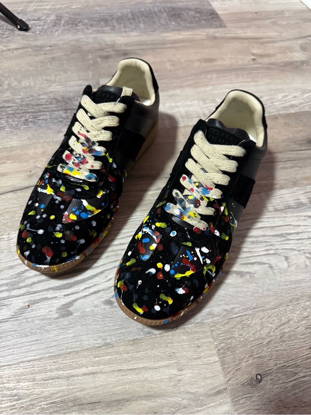 Maison Margiela Black Paint Splatter Gats 43 EU
